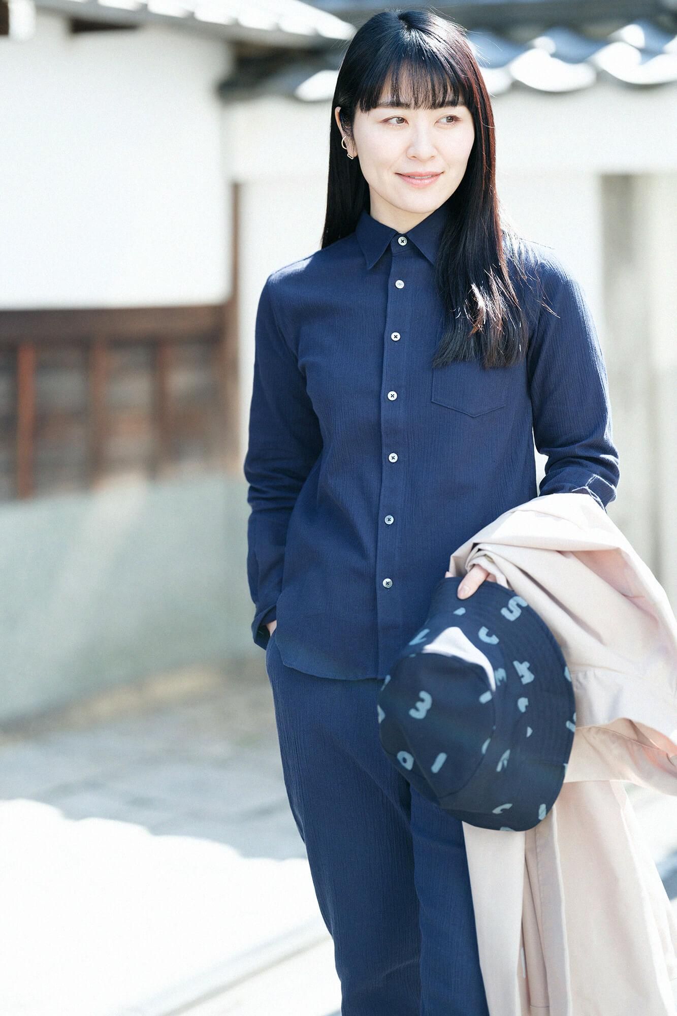 Takashima Chiku 20/20衬衫/海军蓝(Tomekon)