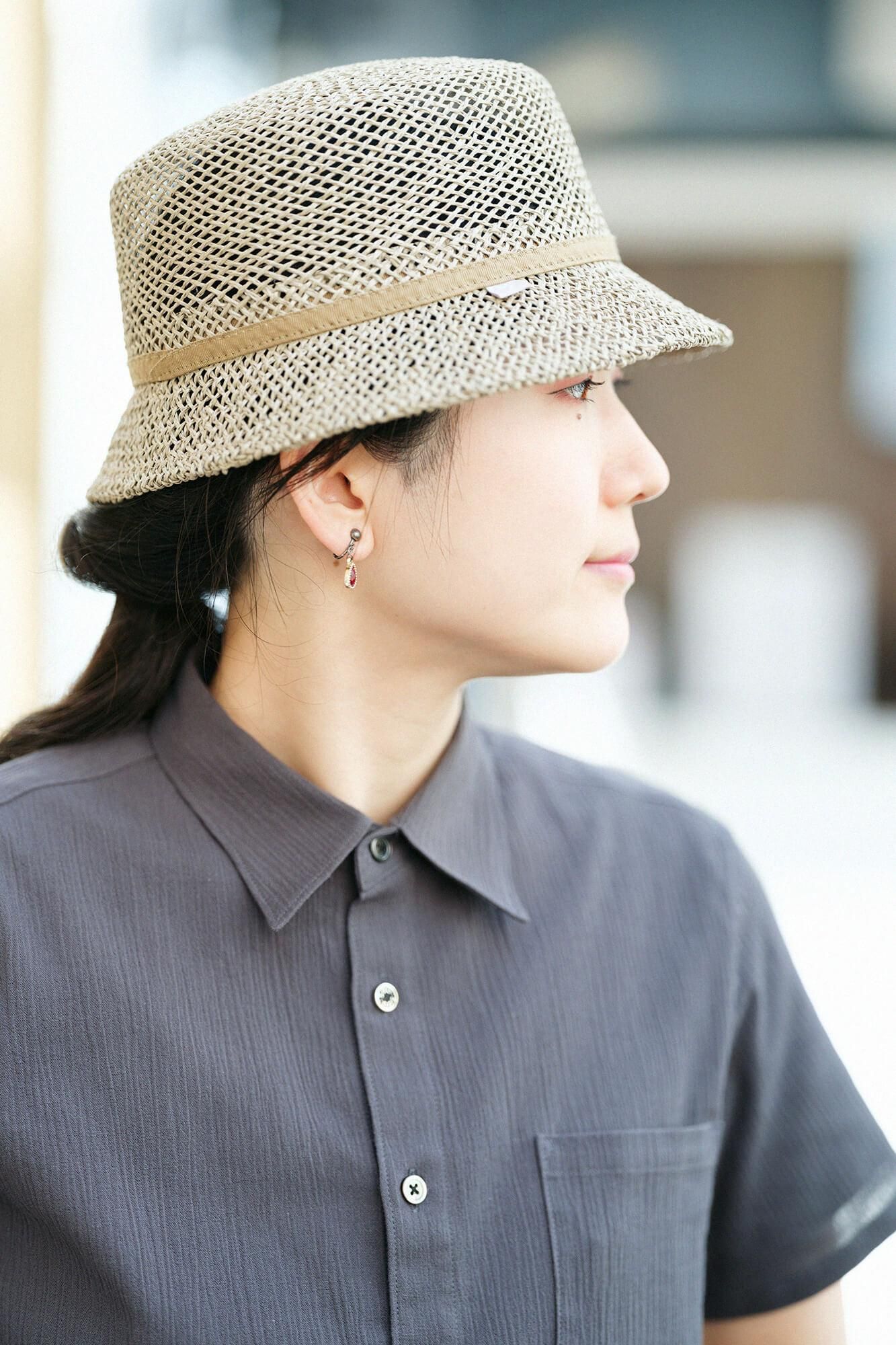 高島縮棉 20/20 短袖襯衫/深鉛色