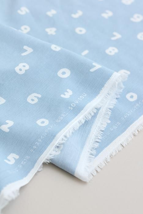 Textile(Chizimi cotton Sakao Orimono)/SO-SU-U Asahanada <50cm>