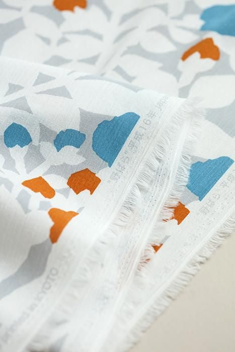 Textile(Chizimi cotton Sakao Orimono)/Wild Rose<50cm>