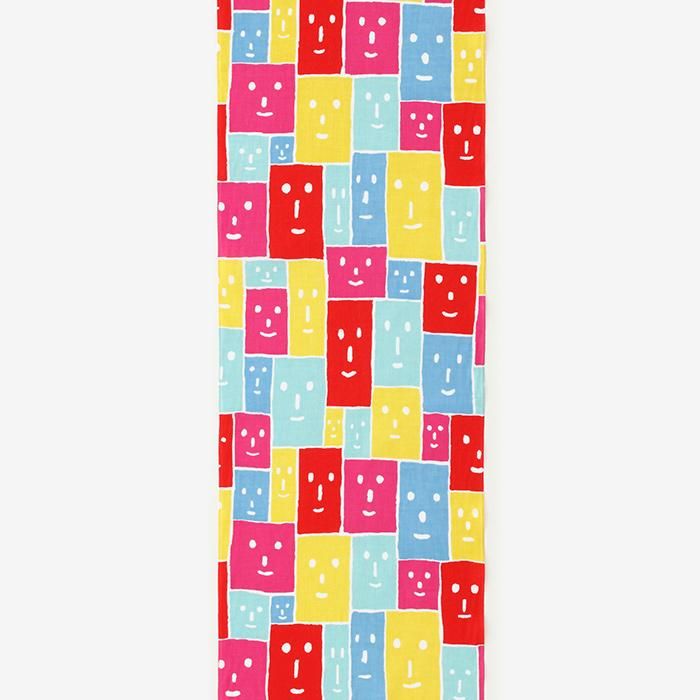 按重量出售的纺织品(伊势棉布手巾)/微笑五色(Egao Goshiki)<50cm>