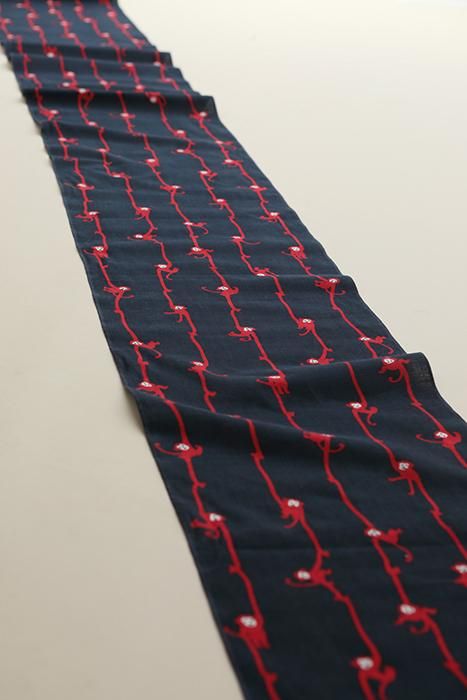 Textile sold in cuts (Ise-cotton Handkerchief) / Monkey<50cm>