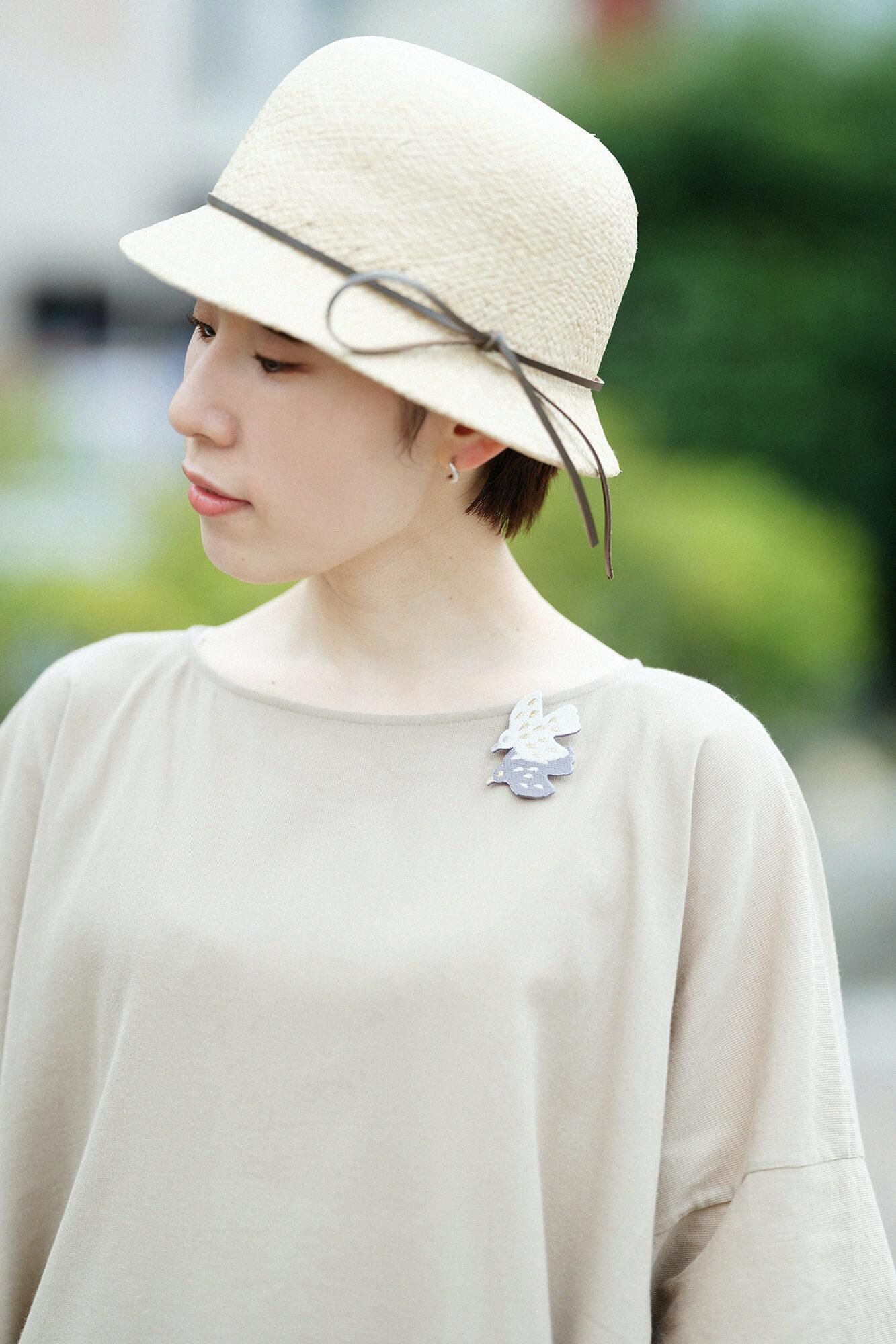 타카시마치지미 40/40 히라소데 보트넥 원피스/베이지(Shirotsurubami)