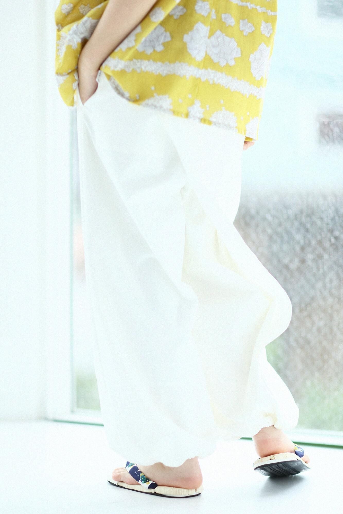 草履涼鞋 茶竹/花衣