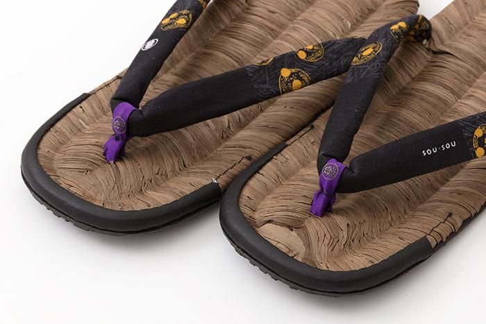 草履涼鞋 染竹/草紋