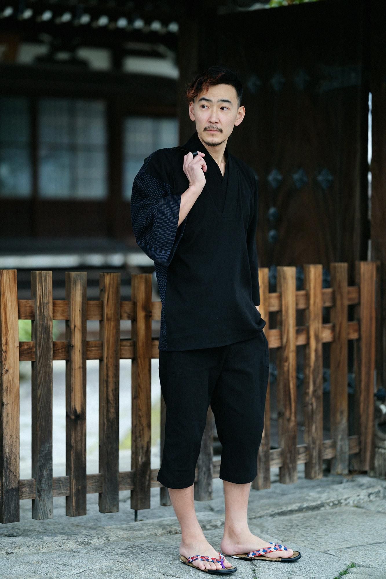 Asabura Sandals Black/Pine Bark Lozenges