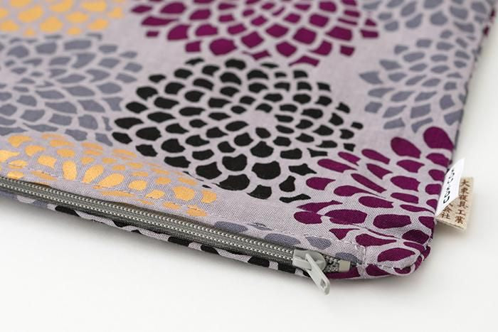 平織り21番手 クッション(座布団)カバー/菊づくし 重陽(ちょうよう)【※お届けに約3週間】