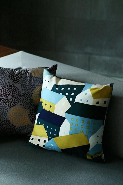 平織り21番手 クッション(座布団)カバー/北の国 月明(げつめい)【※お届けに約3週間】