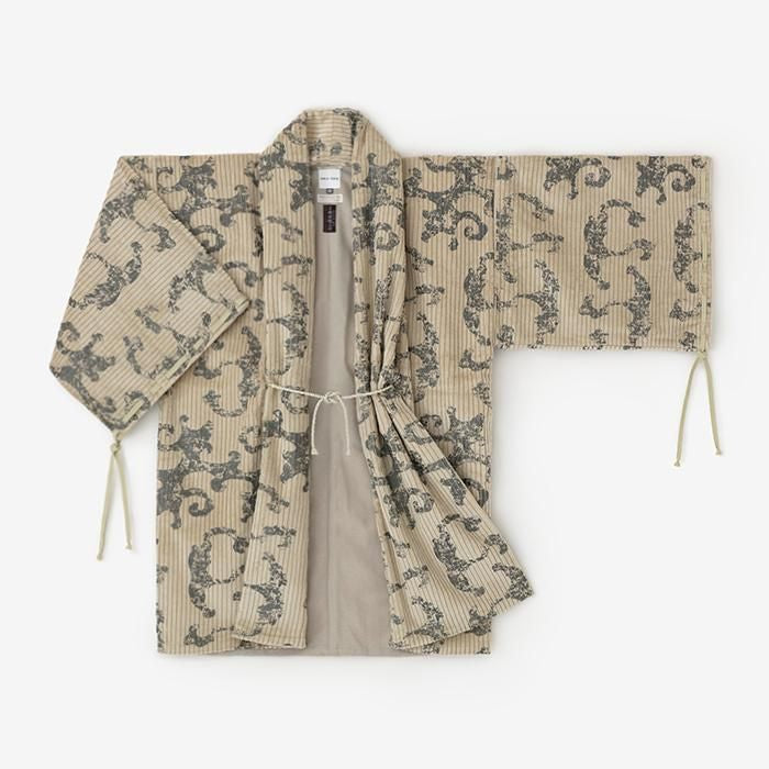 【net Limited】Corduroy Rectangular Sleeve Coat with Lining / Yama Raging Billows Era Beige