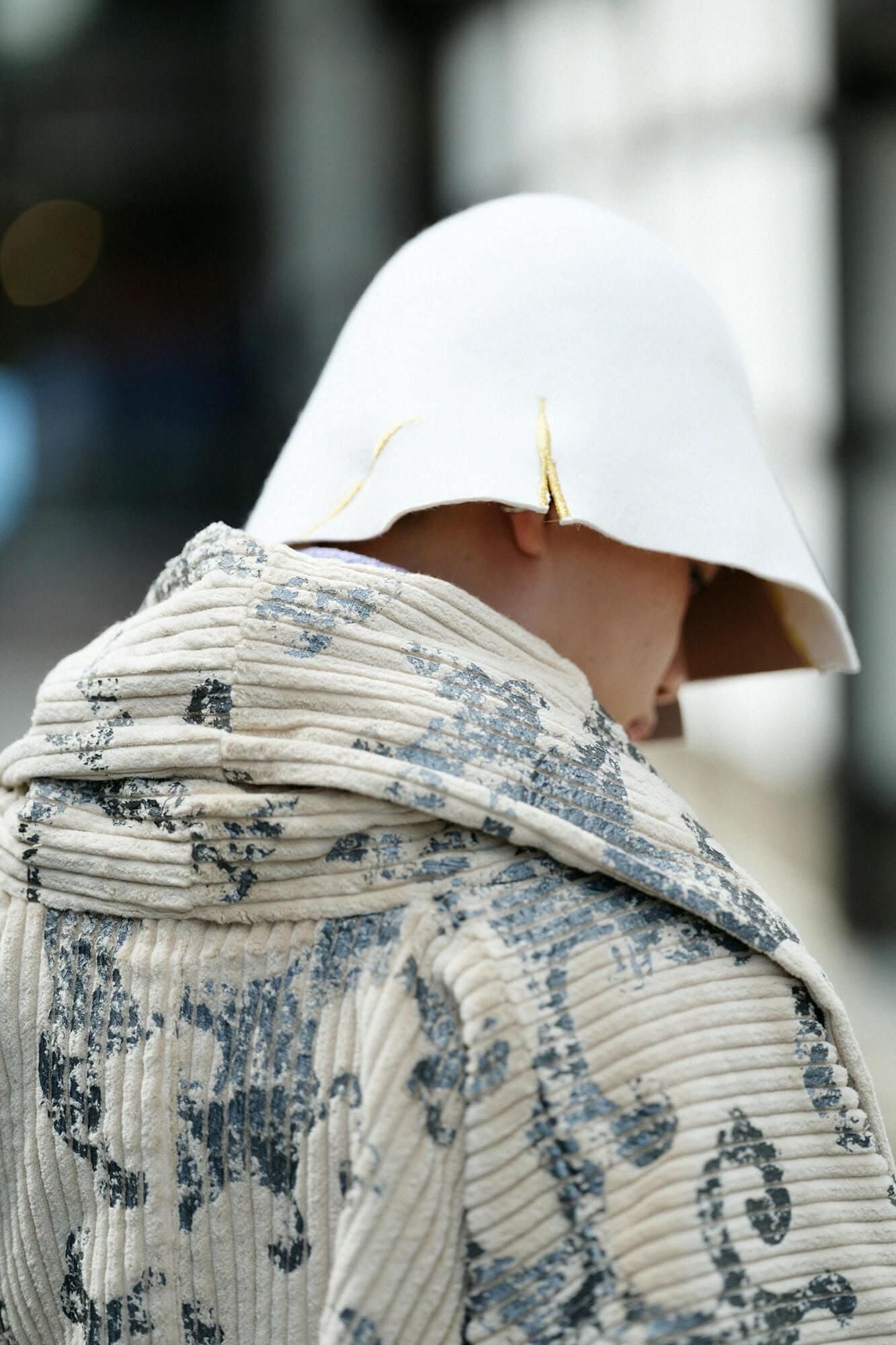 【net Limited】Corduroy Rectangular Sleeve Coat with Lining / Yama Raging Billows Era Beige