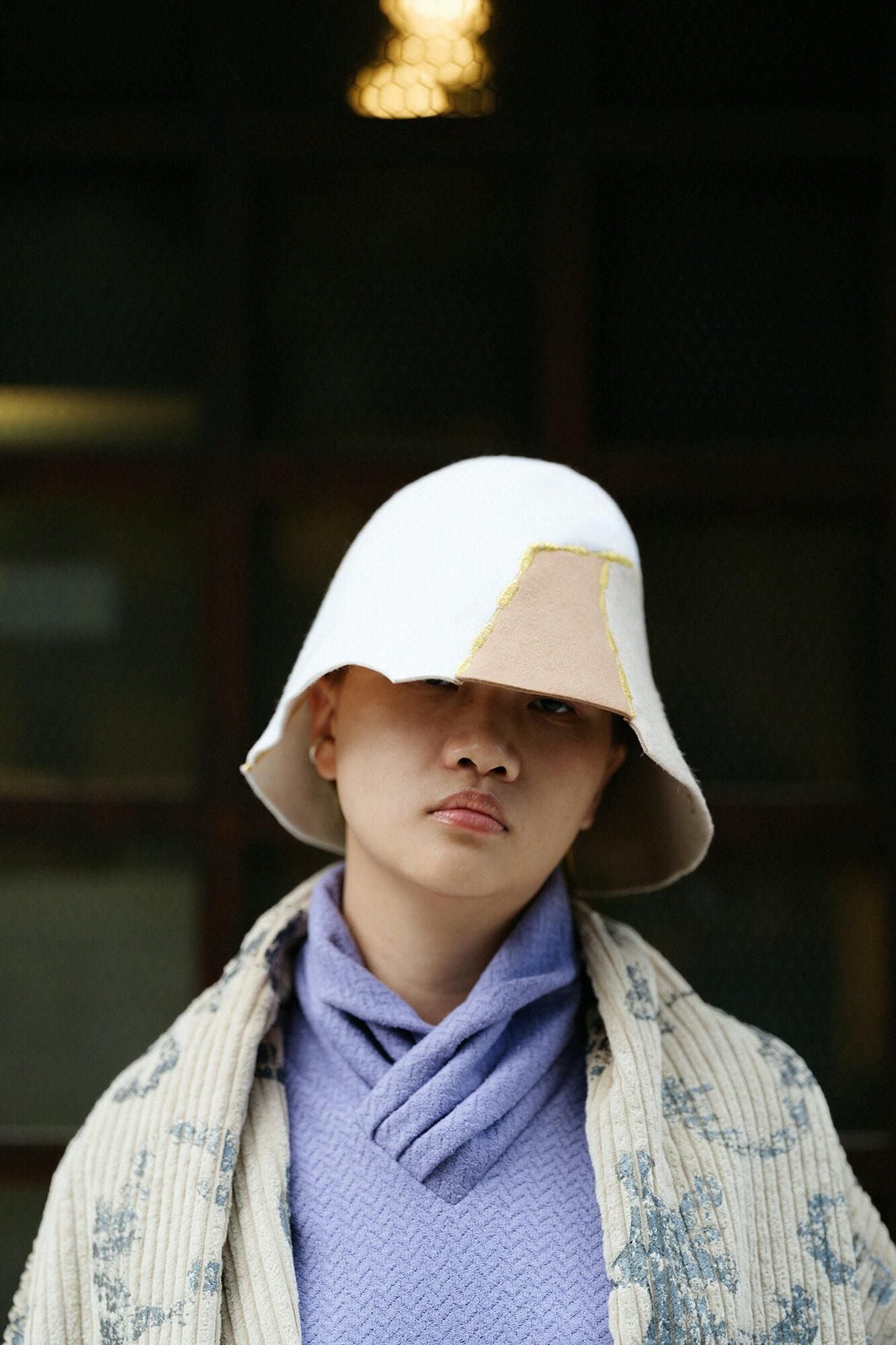 【net Limited】Corduroy Rectangular Sleeve Coat with Lining / Yama Raging Billows Era Beige