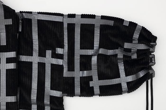 【net Limited】Corduroy Rectangular Sleeve Coat with Lining / Fence Black