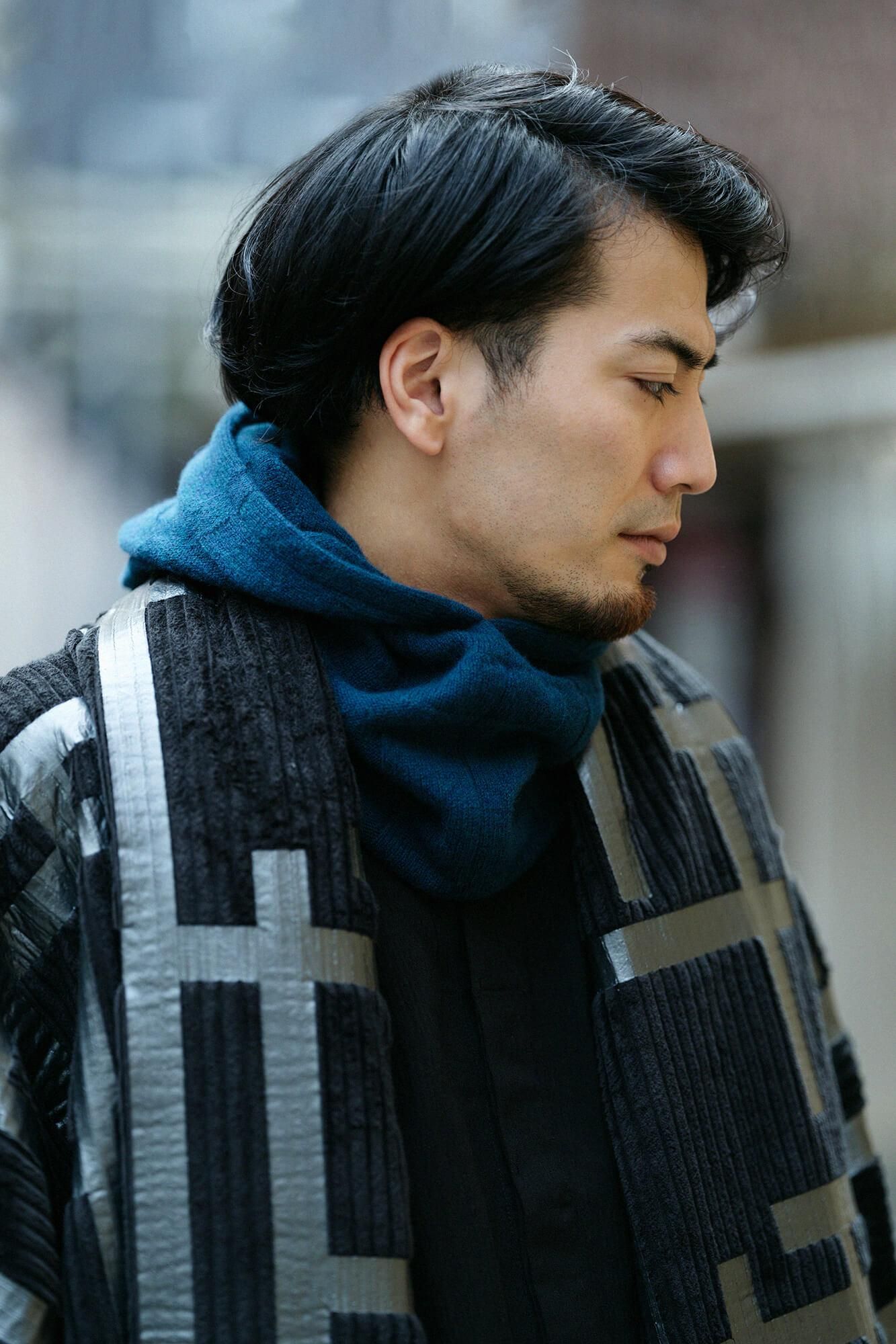 【net Limited】Corduroy Rectangular Sleeve Coat with Lining / Fence Black