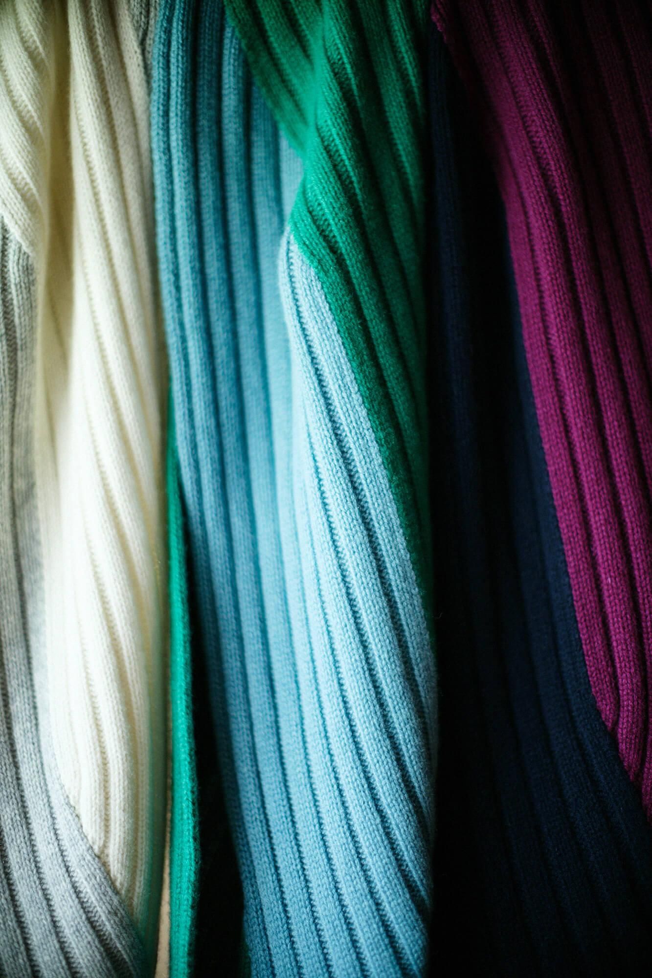 SOU・SOU×ALPHA 羊絨枯山水圍巾/淺灰色×鳥白色