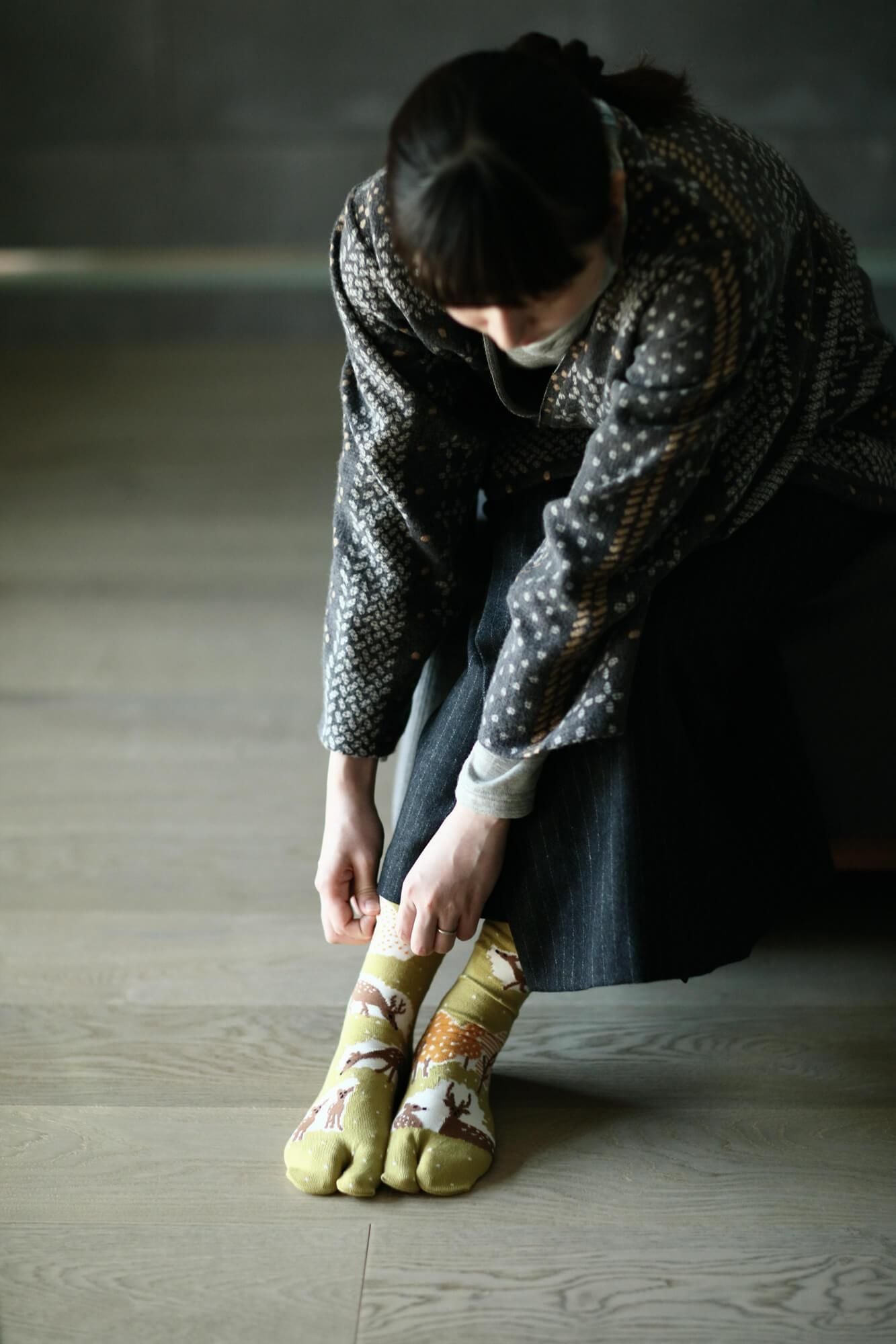 Tabi Socks (Mid-calf)/Deer【Men・Women】