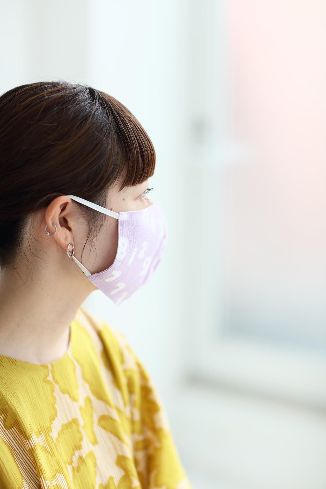 ◎【30%OFF】高島縮棉圖案紋樣布口罩/ SO-SU-U十數 昆淡桃色