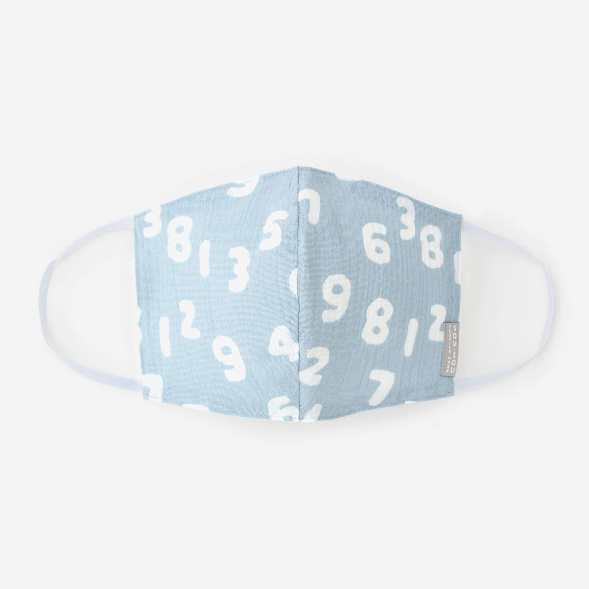 ◎【30%OFF】高島縮棉 圖案紋樣布口罩/SO-SU-U十數 昆淺藍色