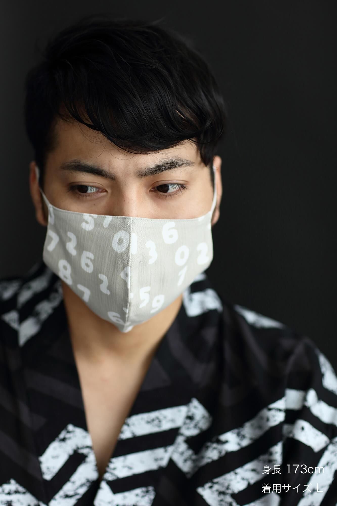 ◎【30%OFF】高島縮棉圖案紋樣布口罩/SO-SU-U十數 昆白茶色