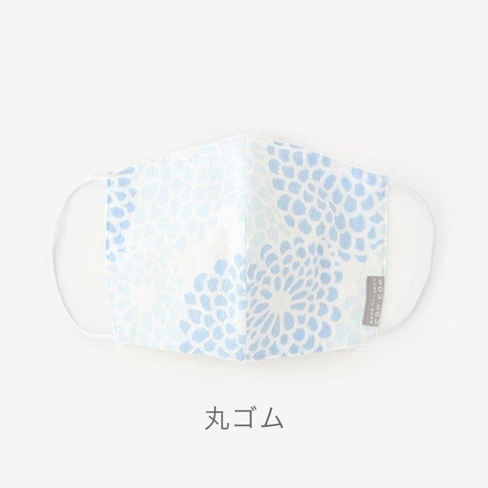 ◎【30%OFF】高島縮 テキスタイルマスク／菊づくし