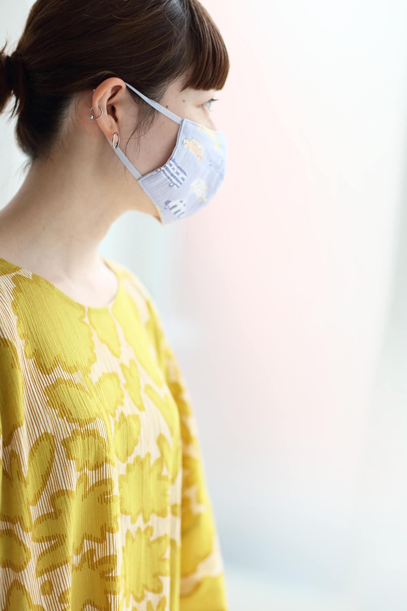 ◎【30%OFF】高島縮棉圖案紋樣布口罩/汽車