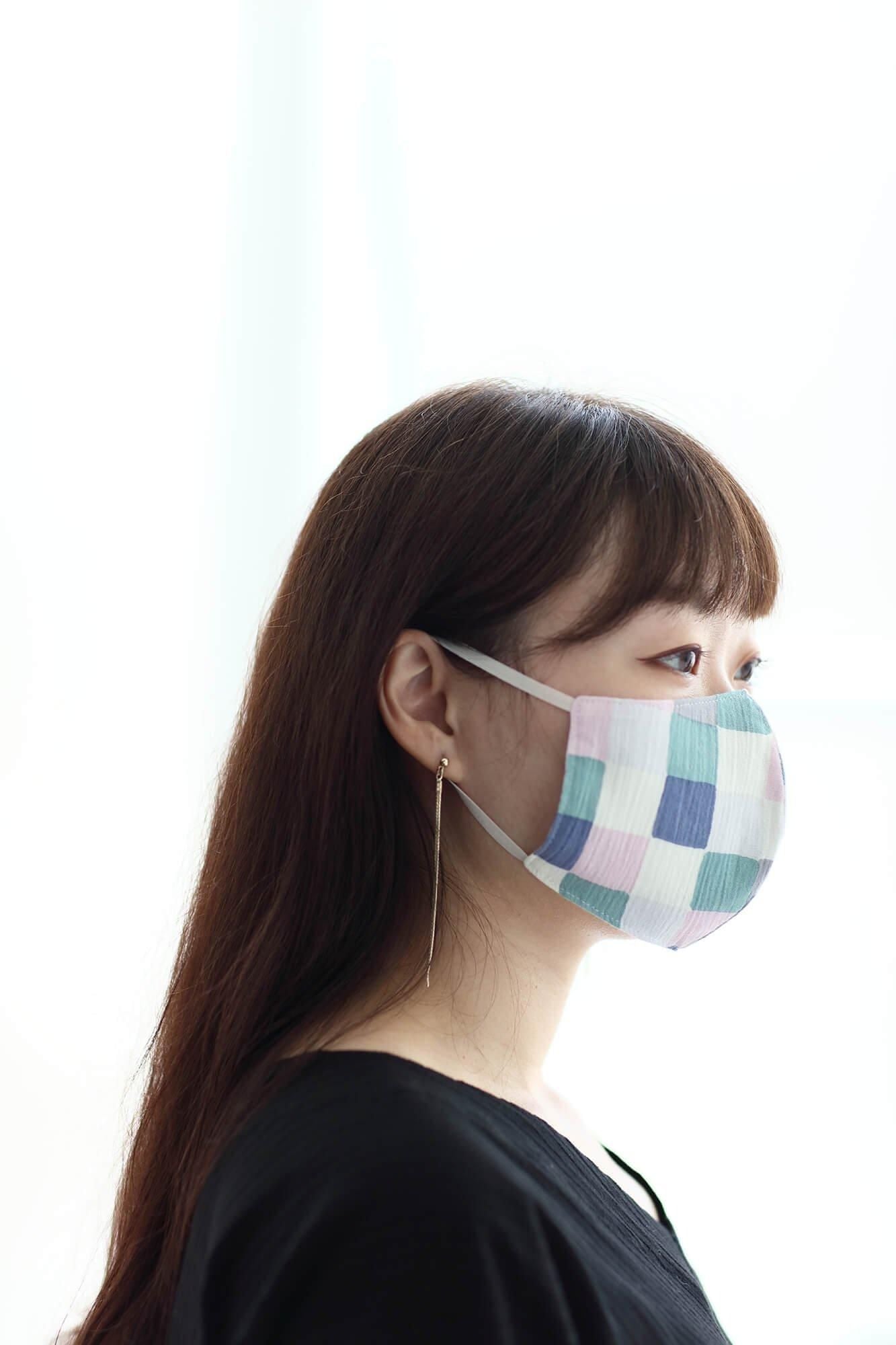 ◎【30%OFF】高島縮棉圖案紋樣布口罩/日常