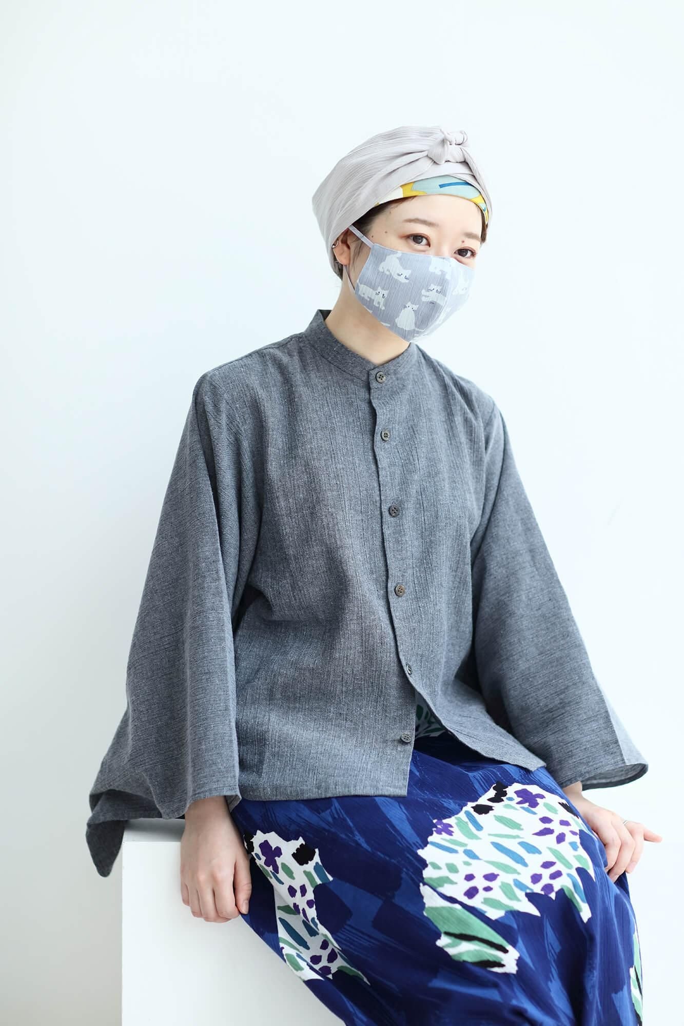 ◎【 30% 할인 off타카시마치지미 텍스타일마스크/고양이