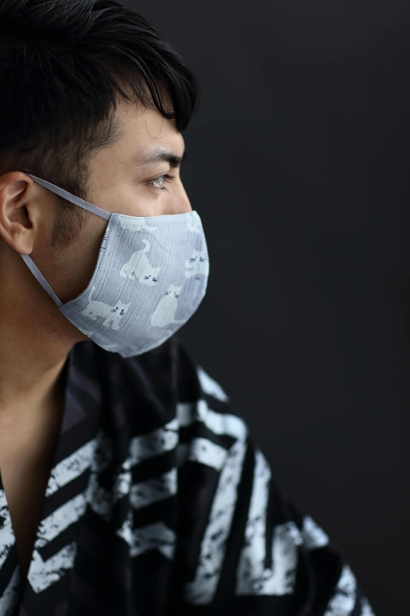 ◎【 30% 할인 off타카시마치지미 텍스타일마스크/고양이