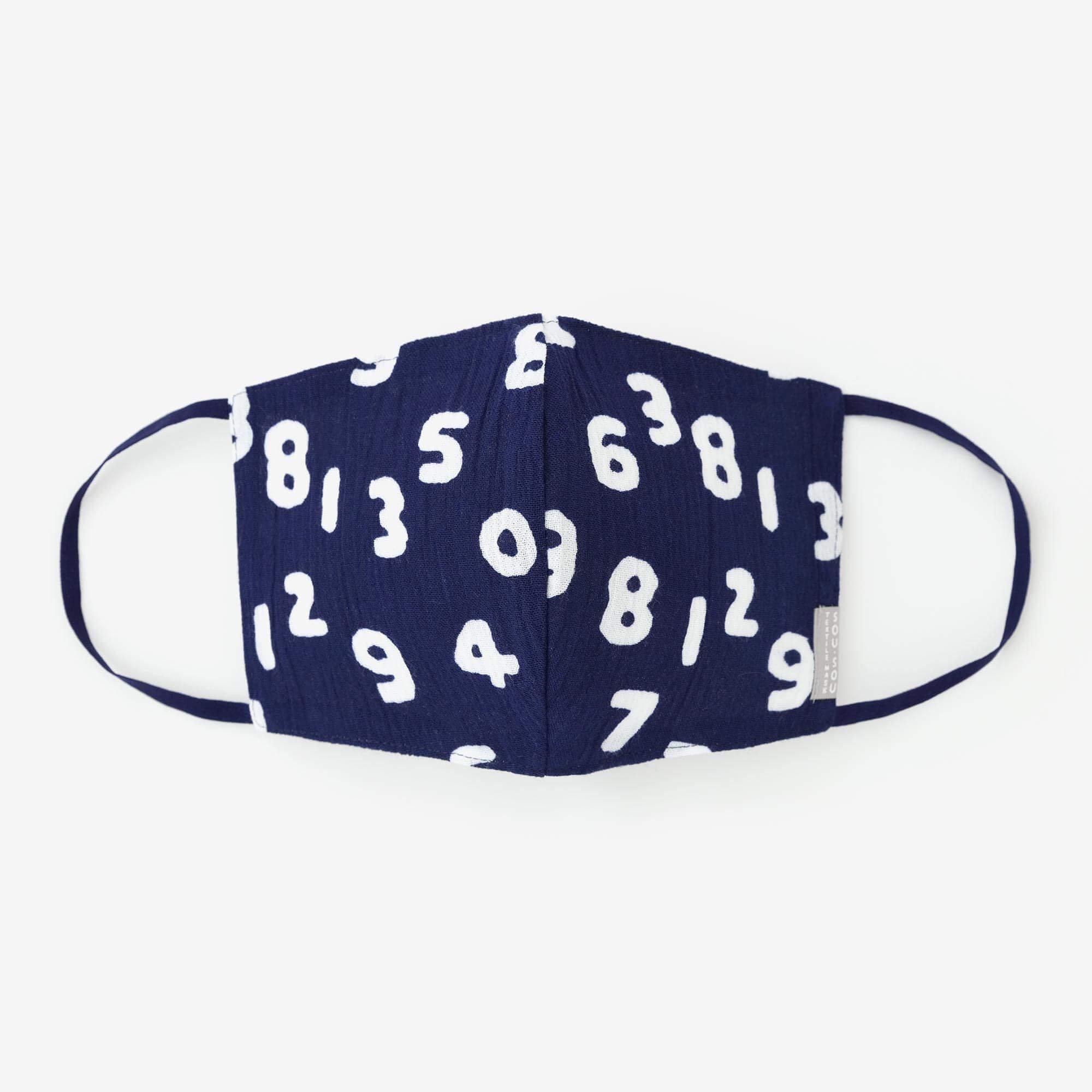 ◎【30%OFF】高島縮棉圖案紋樣布口罩/SO-SU-U十數 昆 深藍色