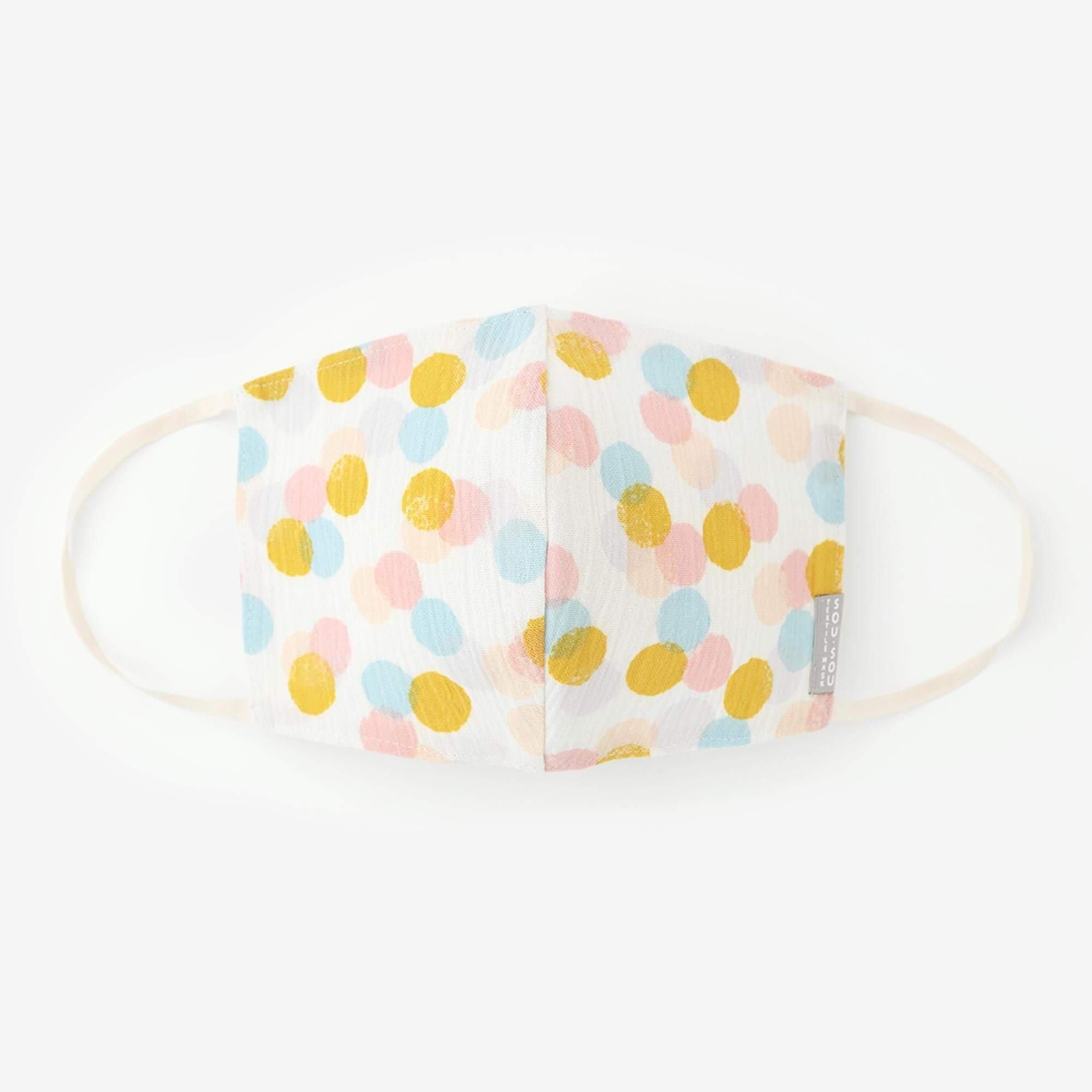 ◎【30%OFF】高島縮棉圖案紋樣布口罩/玻璃珠