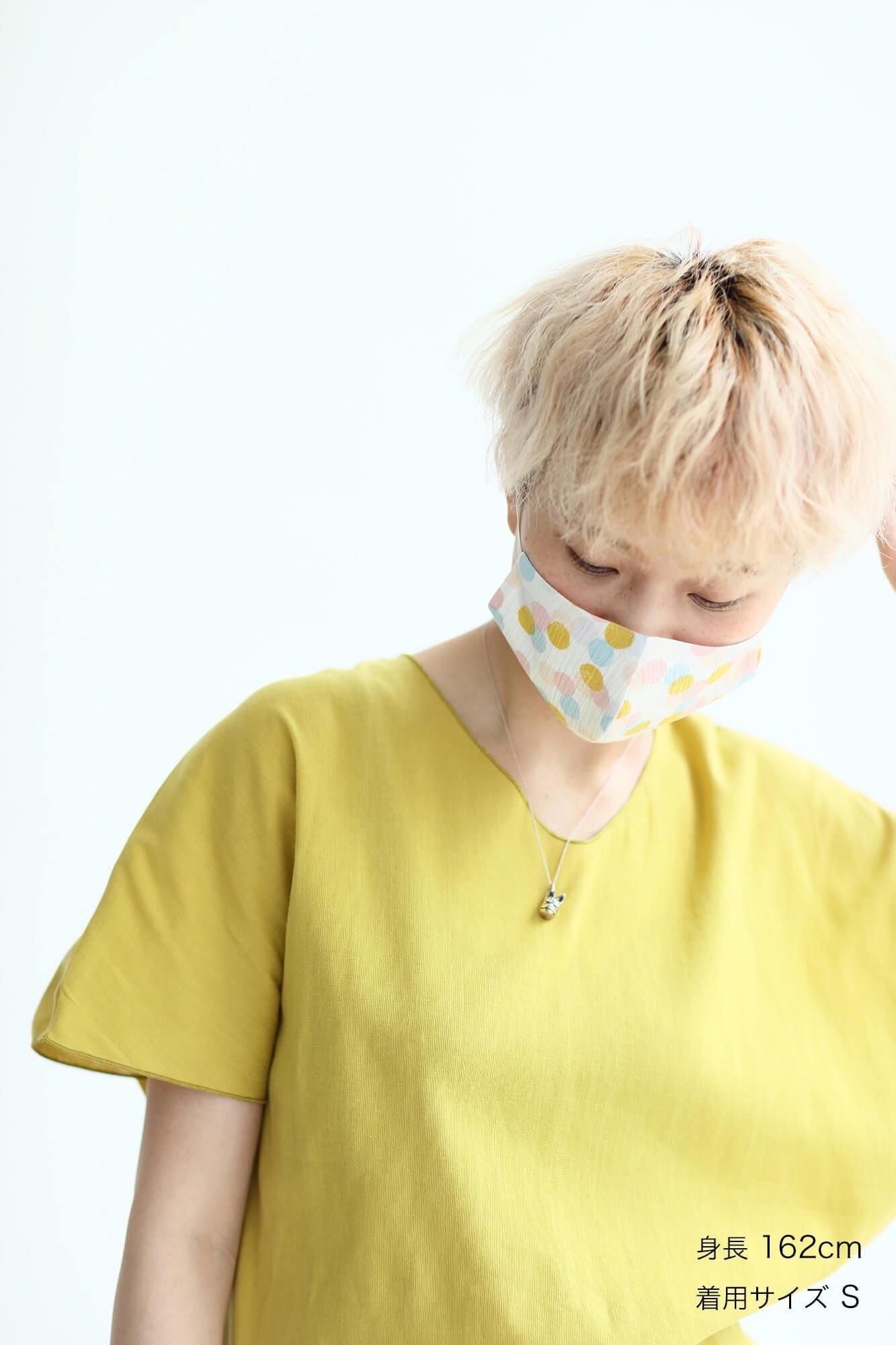 ◎【30%OFF】高島縮棉圖案紋樣布口罩/玻璃珠