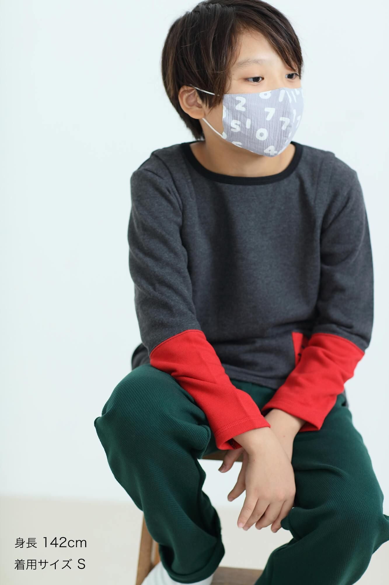 ◎【30%OFF】高島縮棉圖案紋樣布口罩/SO-SU-U十數 昆 淺灰色