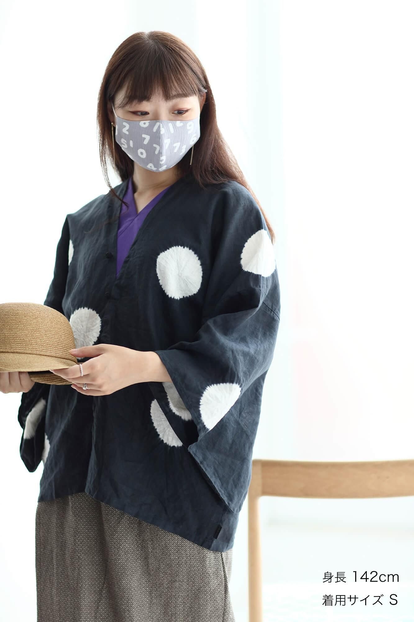 ◎【30%OFF】高島縮棉圖案紋樣布口罩/SO-SU-U十數 昆 淺灰色