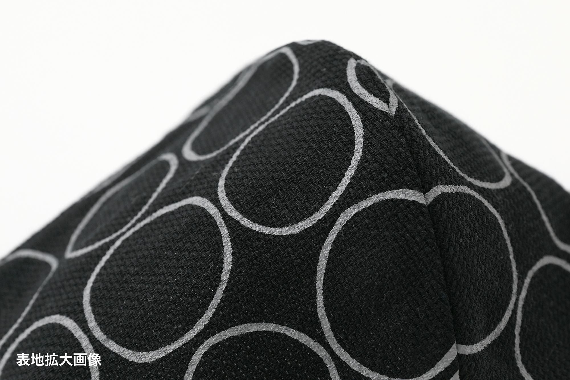 ◎【30%OFF】棉麻紡×高島縮棉 圖案紋樣布口罩/排圈圈 黑色×灰炭色