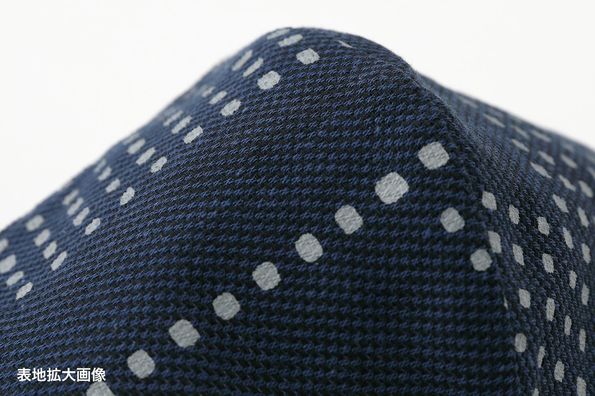 ◎【30%OFF】棉麻紡×高島縮棉 圖案紋樣布口罩/影 深藍色×灰色