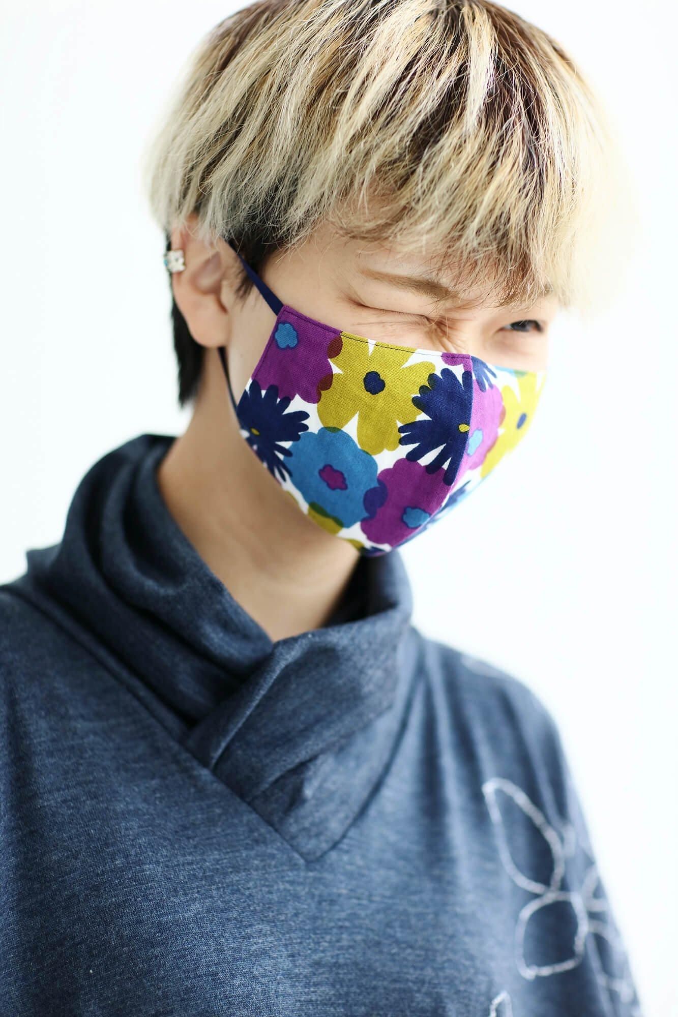 ◎【 30% 할인 off타카시마 히라오리×타카시마치지미 텍스타일마스크/오오라카토리도리 시라 하