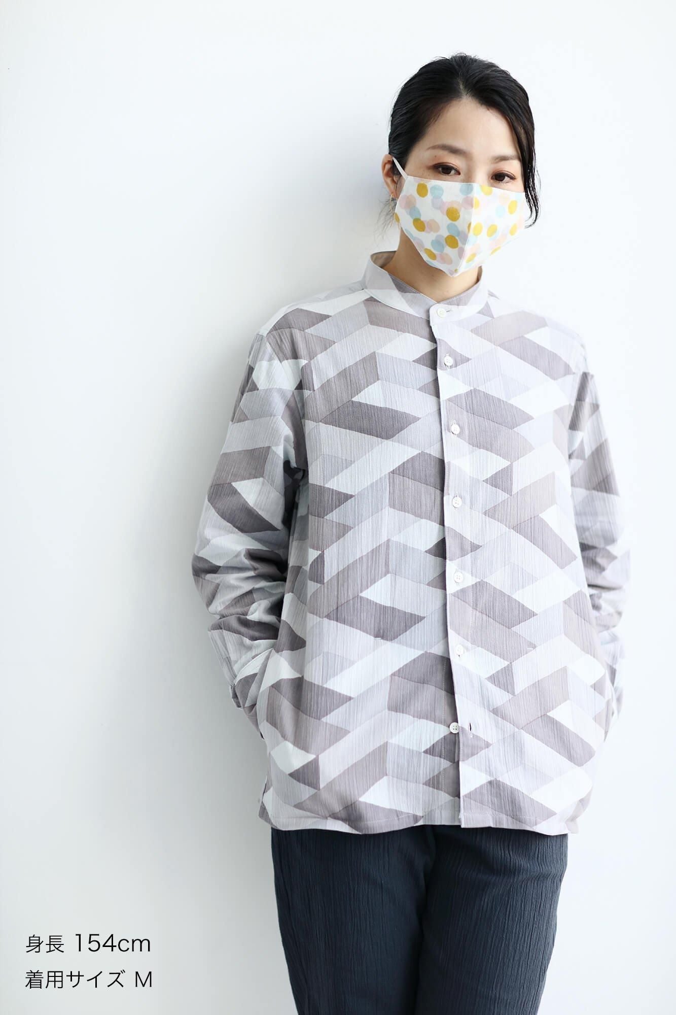 ◎【30%OFF】高島平織×高島縮棉 圖案紋樣布口罩/玻璃珠