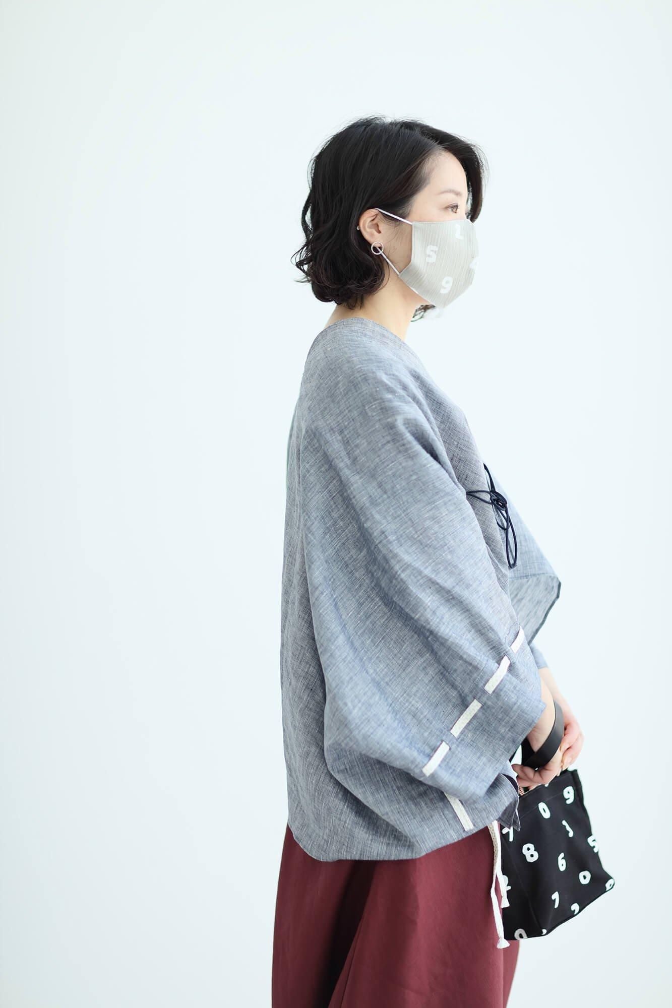 ◎【30%OFF】Chizimi Cotton Cotton Mask / SO-SU-U Beige