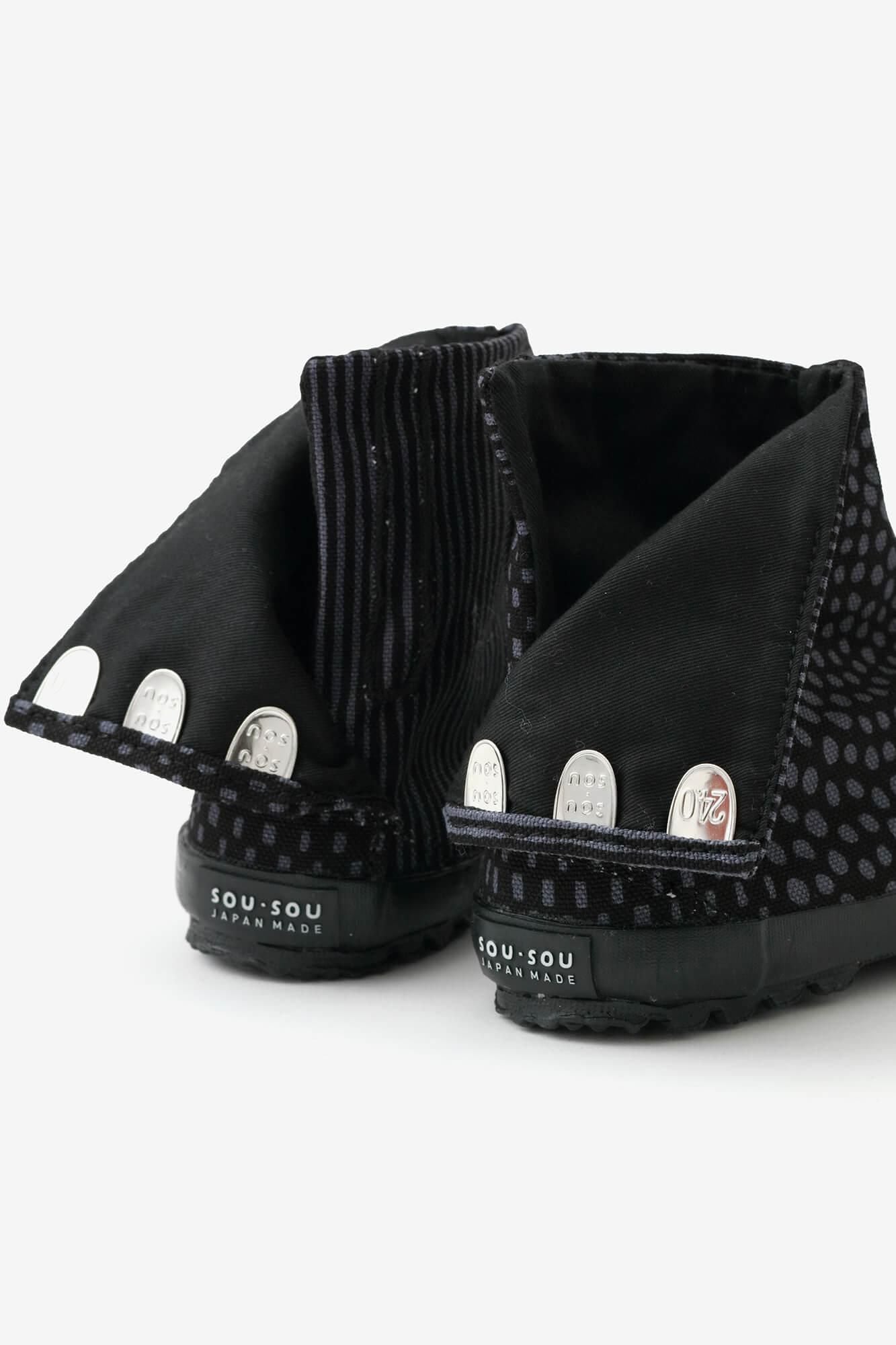 分趾足袋鞋/點線 墨黑色