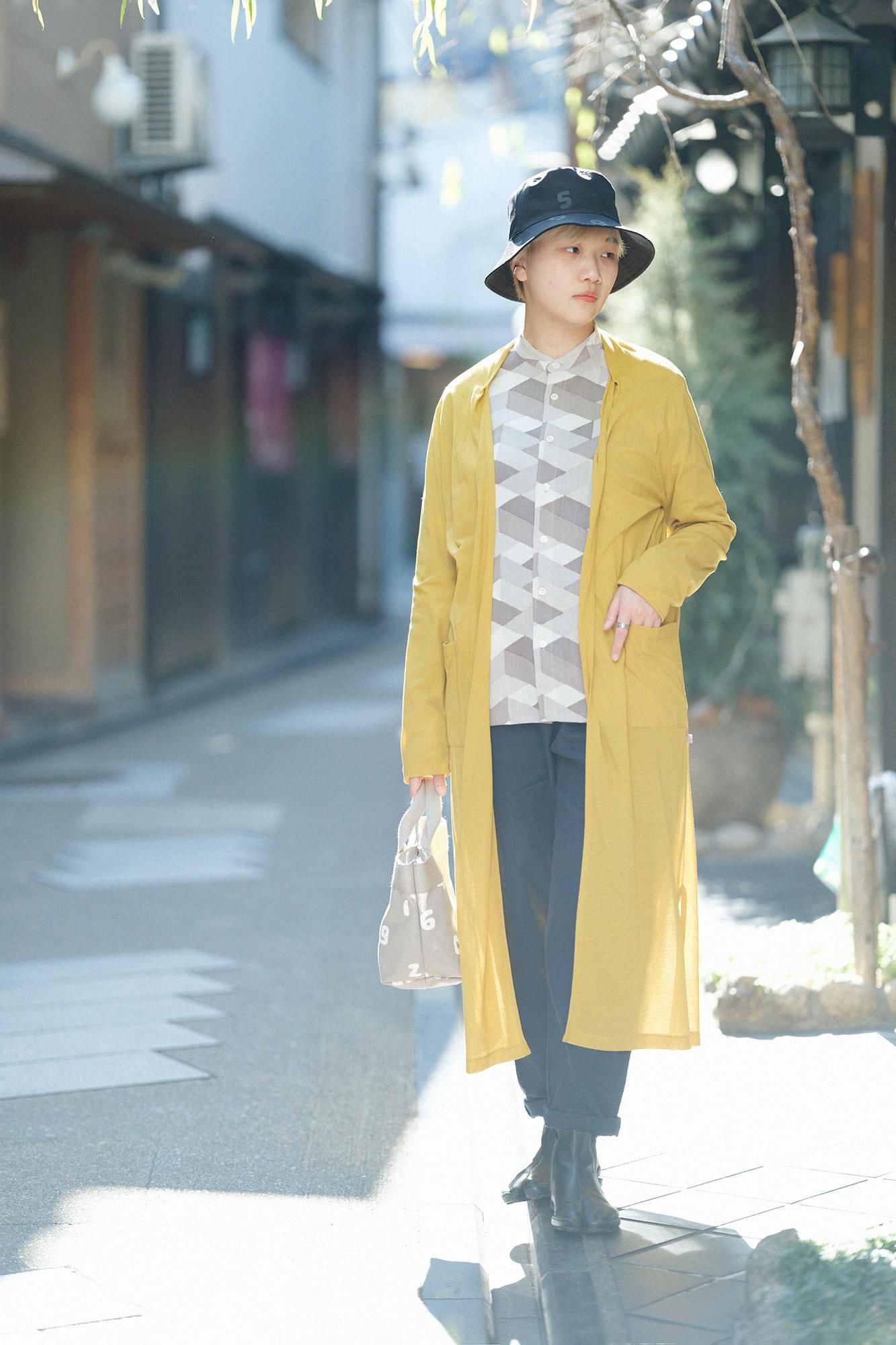 Chizimi Cotton 20/20 Stand Collar Long-sleeved Shirt SP/ Alternate