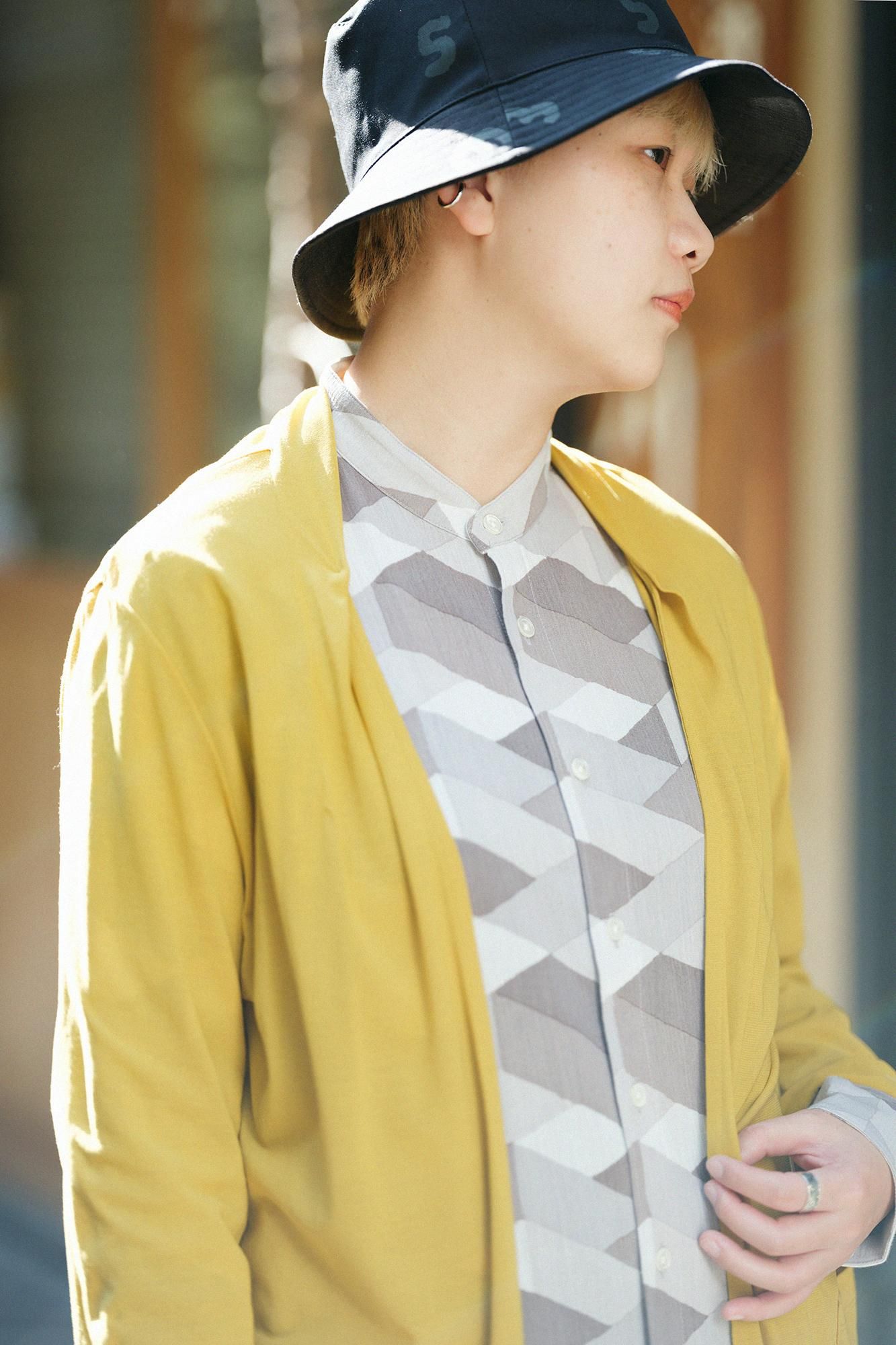 Chizimi Cotton 20/20 Stand Collar Long-sleeved Shirt SP/ Alternate