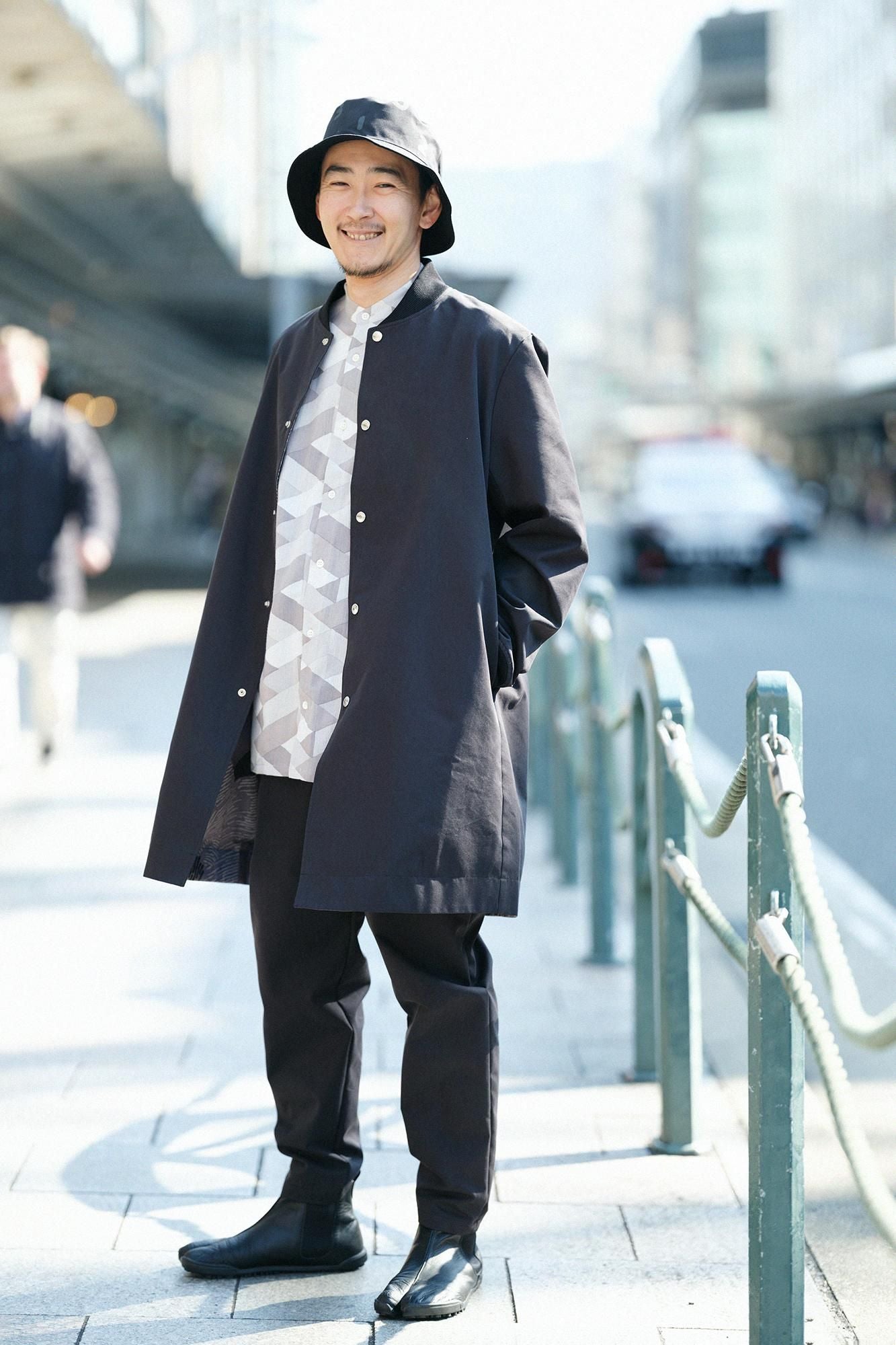 Chizimi Cotton 20/20 Stand Collar Long-sleeved Shirt SP/ Alternate