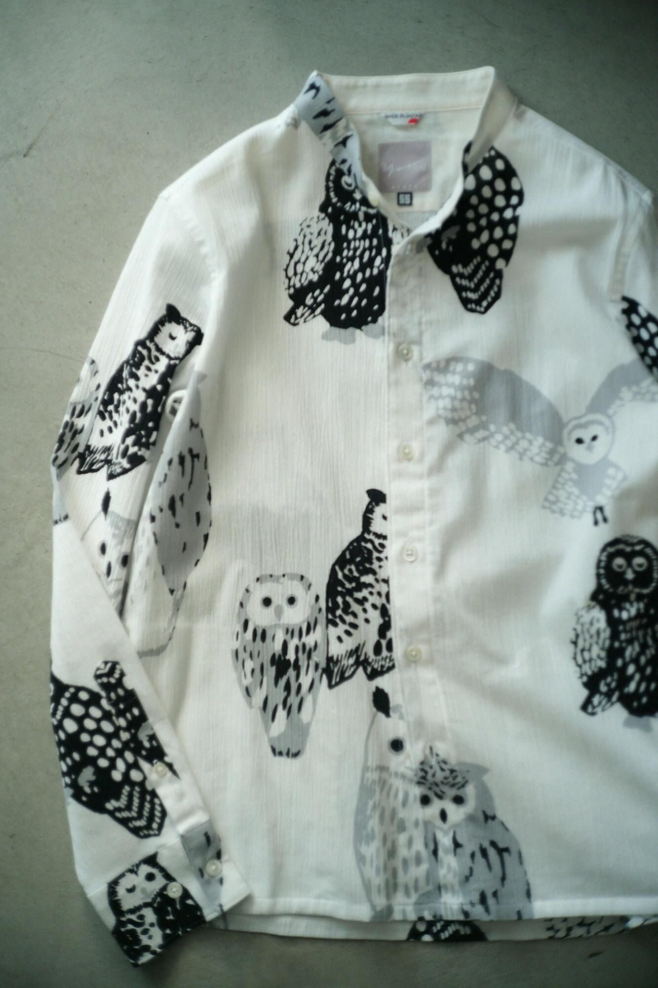 【网络限定】高島縮棉 20/20 立領長袖襯衫 sp /貓頭鷹