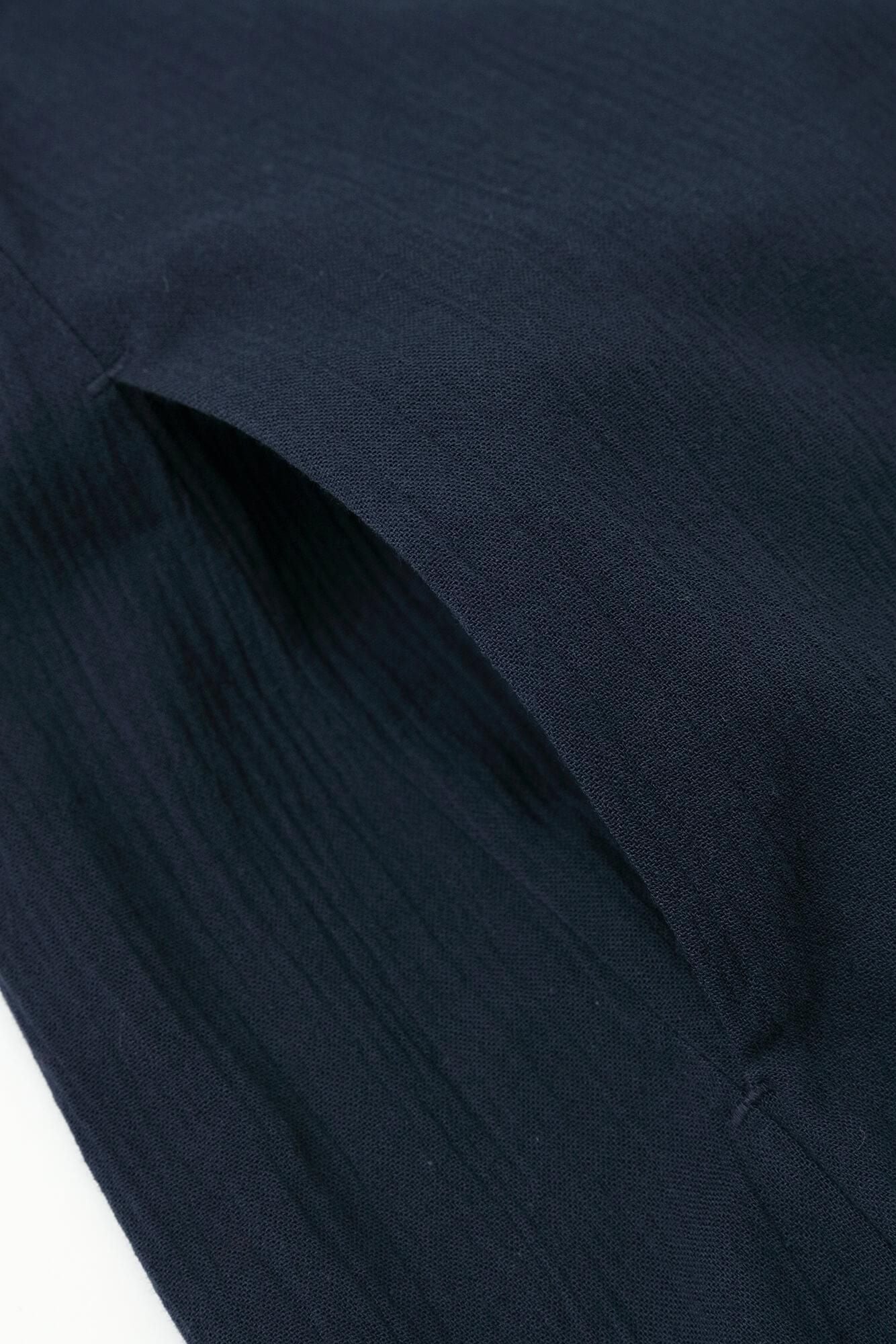 Chizimi Cotton 20/20 Long Sleeve Tunic / Dark Blue