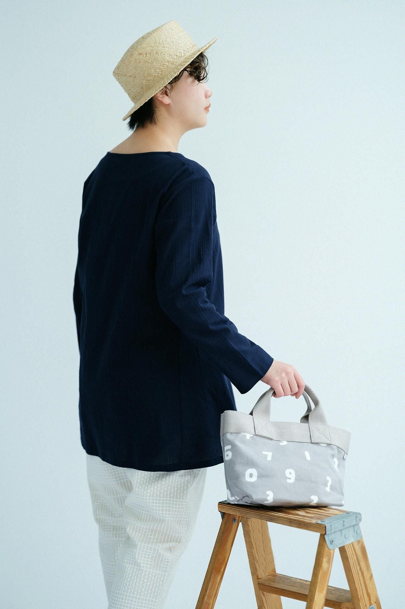 Chizimi Cotton 20/20 Long Sleeve Tunic / Dark Blue