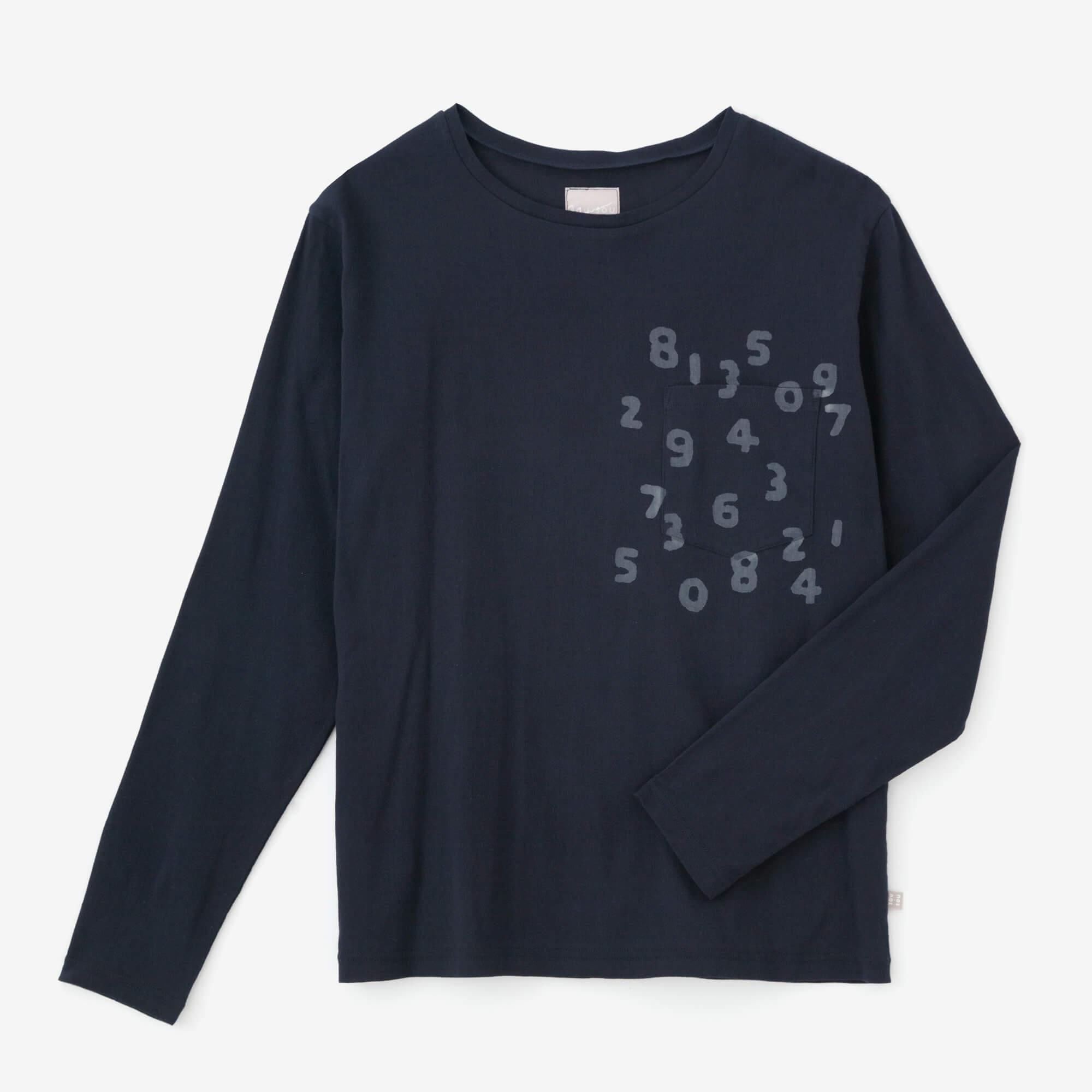 takashima chiku 40/40长袖袖珍T恤/海军蓝色(Tomekon)x so-su-u kon