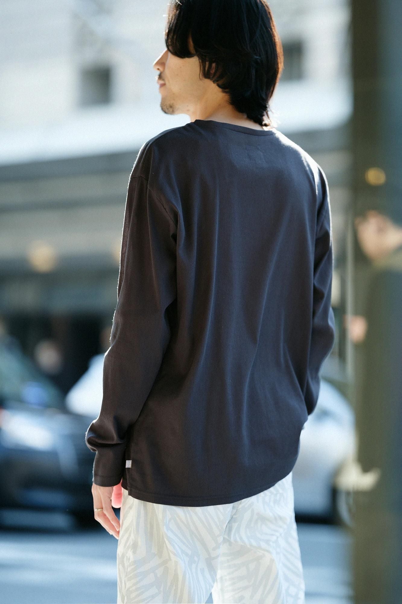 타카시마치지미 40/40 긴 소매포켓 T셔츠/짙은 회색(키나 마리) xSO-SU-U콘