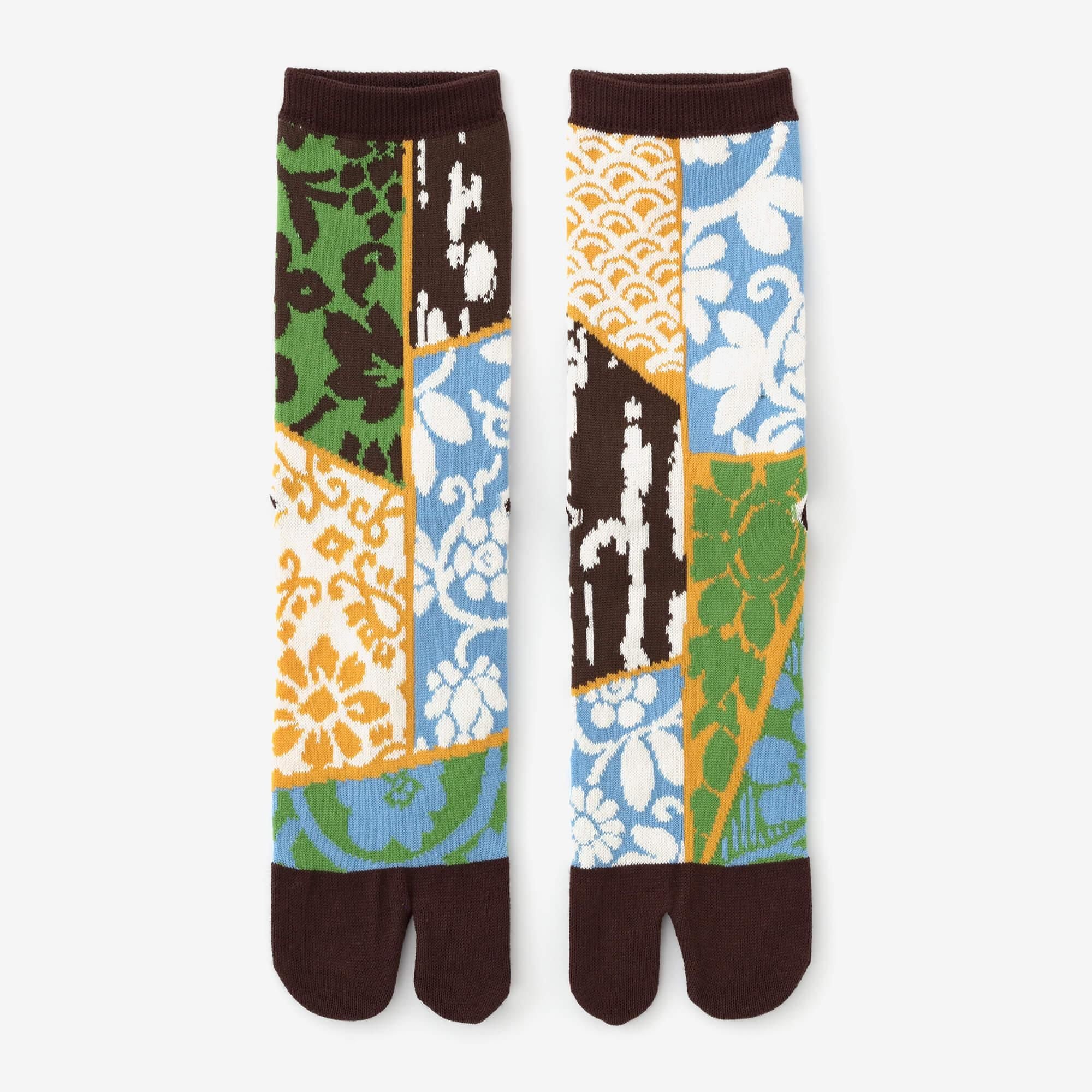 Tabi Socks (Mid-calf)/Patchwork Kimono of Uesugi Kenshin Family Recreation【Men・Women】