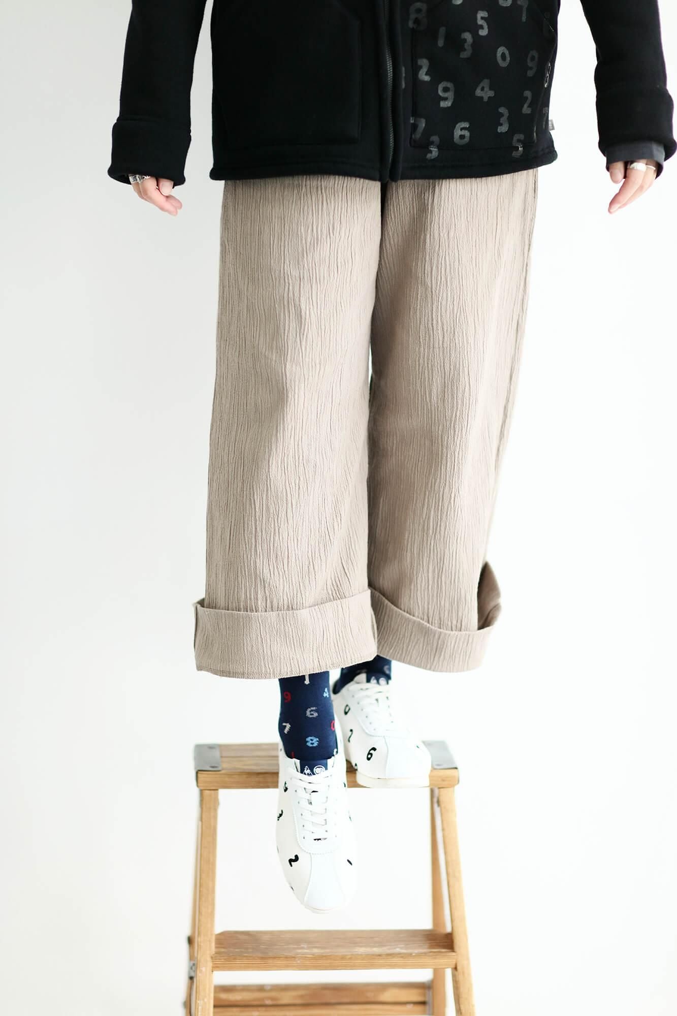 Round Toe Tabi Socks (Mid-calf)/SO-SU-U 4-color Navy Blue