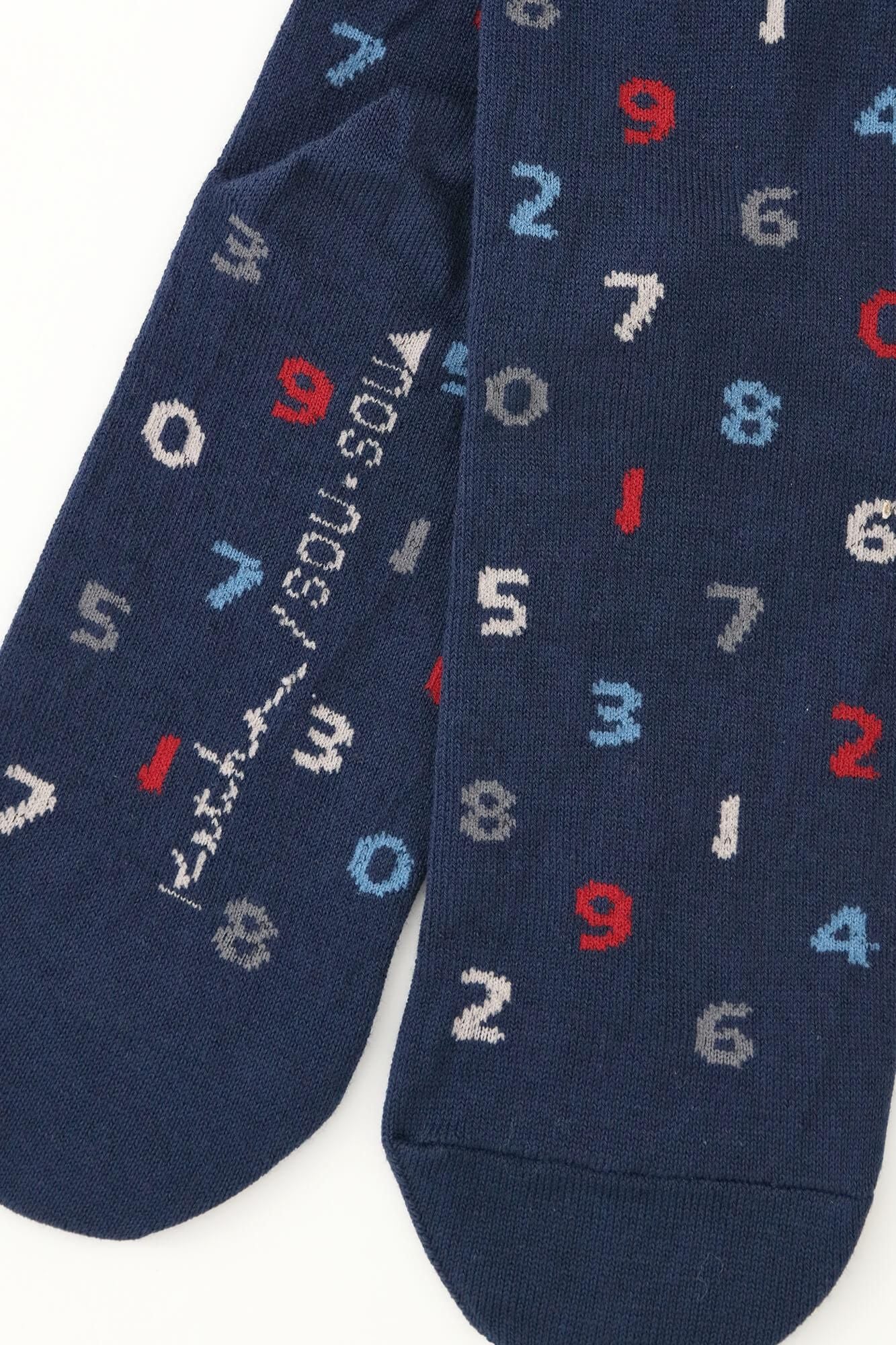 Round Toe Tabi Socks (Mid-calf)/SO-SU-U 4-color Navy Blue
