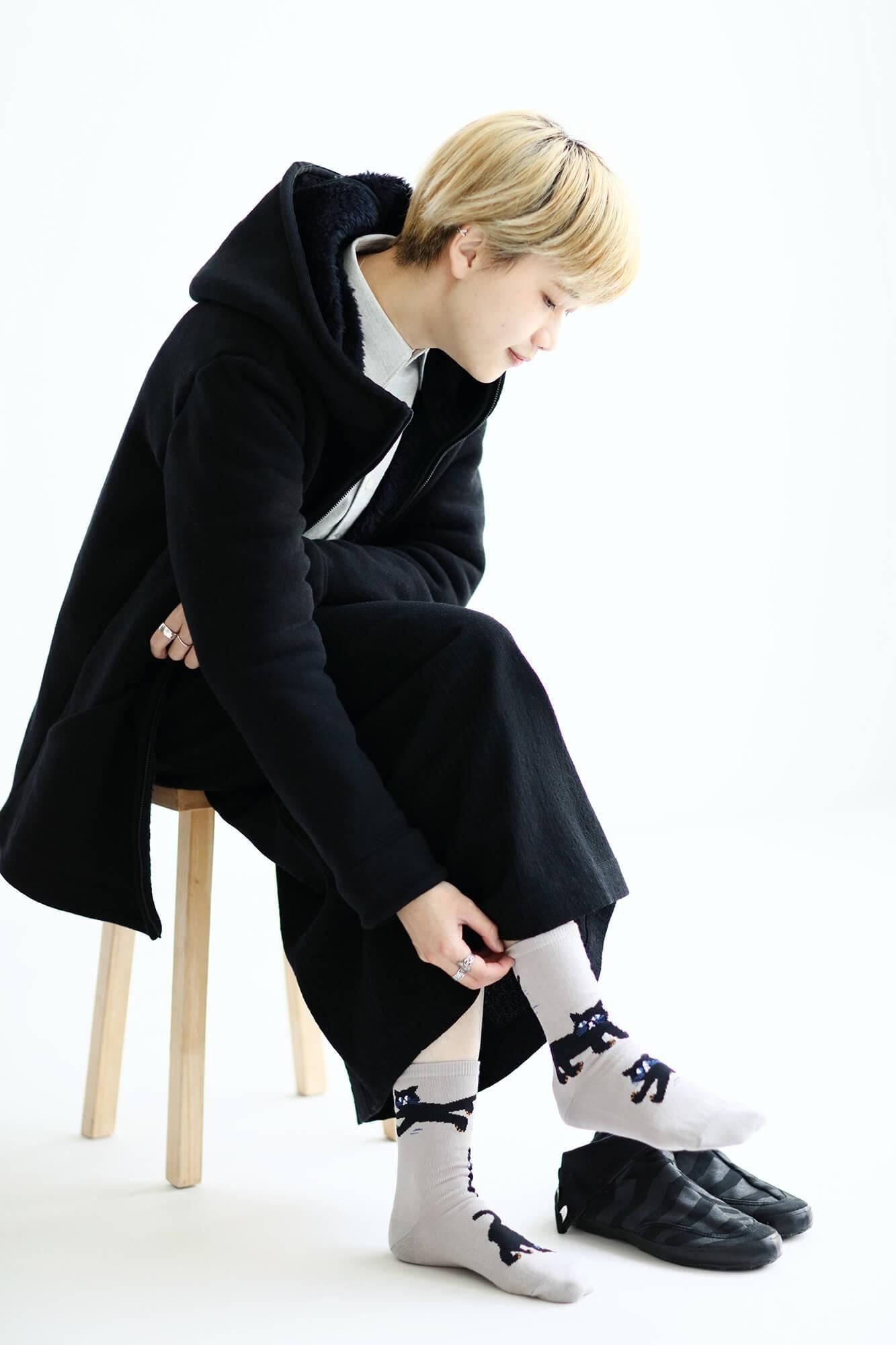 Round Toe Tabi Socks (Mid-calf)/Cat